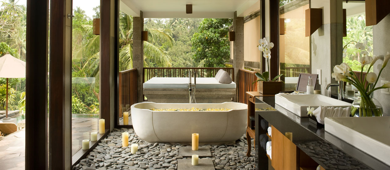 En-suite Bathroom, Private Deluxe Pool Villa - Kamandalu Ubud, Bali